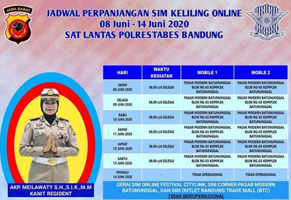 Jadwal SIM Keliling Kota Bandung