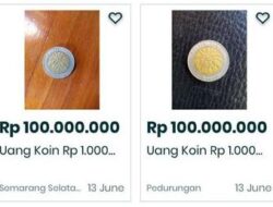 Viral, Uang Koin Rp1.000 Gambar Kelapa Sawit Dijual Hingga Rp100 Juta