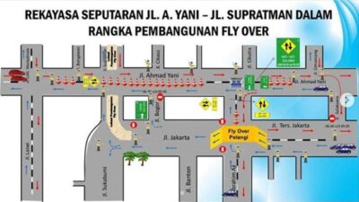 Ini Rekayasan Lalu Lintas Kota Bandung di Kawasan Fly Over Jakarta-Supratman