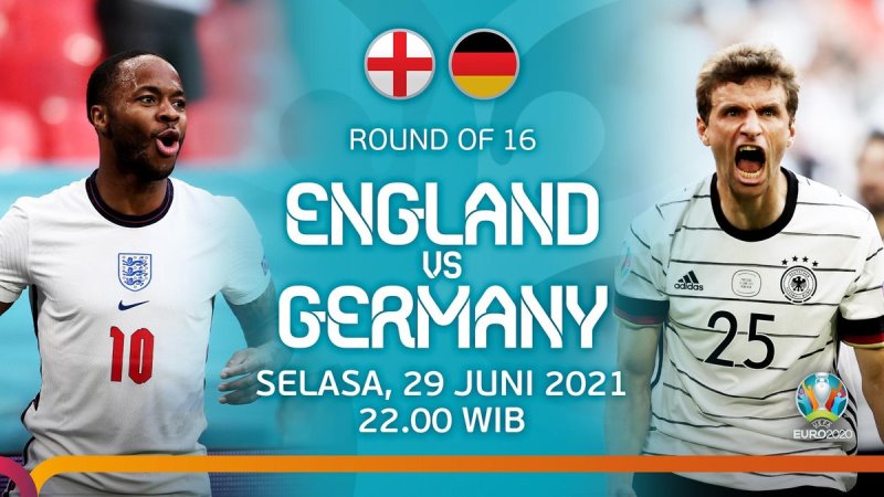 Link Live Streaming Inggris vs Jerman Euro 2020