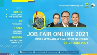 Lowongan Kerja 30 Persusahaan Job Fair Online Kota Bandung, Hari Ini Pendaftaran Terakhir