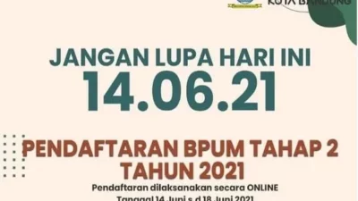 link pendaftaran online BPUM -BLT UMKM BAndung