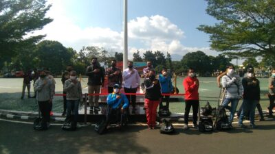 Alumni Akpol Angkatan 91 Bagikan Sembako dan Masker Kepada Atlet Disabilitas Kota Bandung