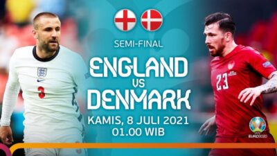 Nonton Live Streaming Euro 2020 Inggris vs Denmark Sedang Tayang, Cek Link Gratis-nya