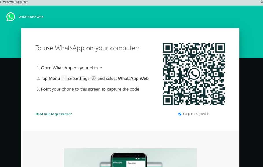 Penggunaan whatsapp web