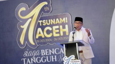 Ridwan Kamil Hadiri Peringatan 17 Tahun Tsunami Aceh