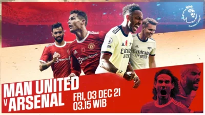 Jadwal dan Link Live Streaming Manchester United vs Arsenal Tayang di TV Online Malam ini