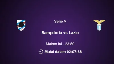 Link Nonton Live Streaming Sampdoria vs Lazio Malam ini Tayang di Bein Sport