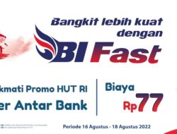 Promo HUT RI, Transfer Antar bank BI-Fast via bjb DIGI Cuma Rp 77