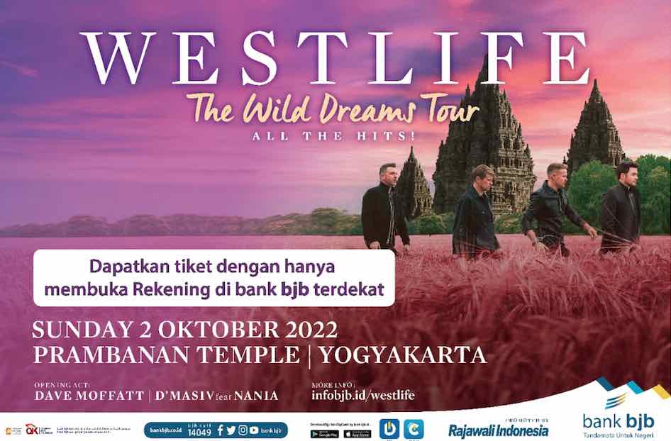 Ini Syarat Dapat Tiket Konser Westlife The Wild Dreams Tour 2022 dari bank Bjb