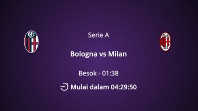 Link Live Streaming Bologna vs AC Milan Liga Italia Malam ini Lengkap dengan Prediksi dan H2H