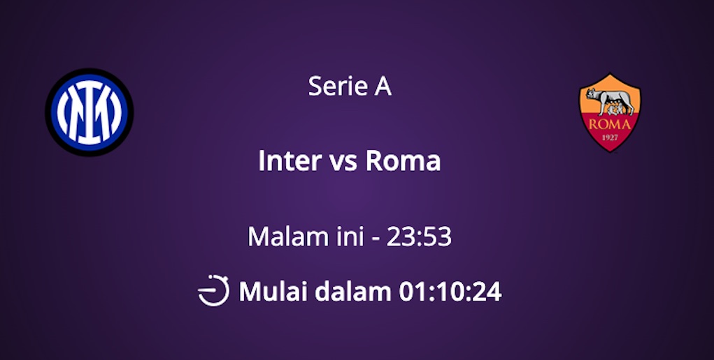 Live Streaming Inter Milan vs AS Roma