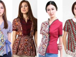 Ragam 14 Model Baju Batik Kombinasi Kain Polos untuk Wanita Terbaru Unik dan Modern